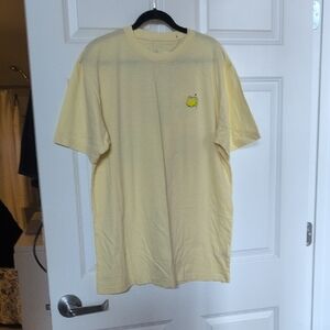 Masters 2024 Augusta National Golf Club Yellow Short Sleeve Tee NWT